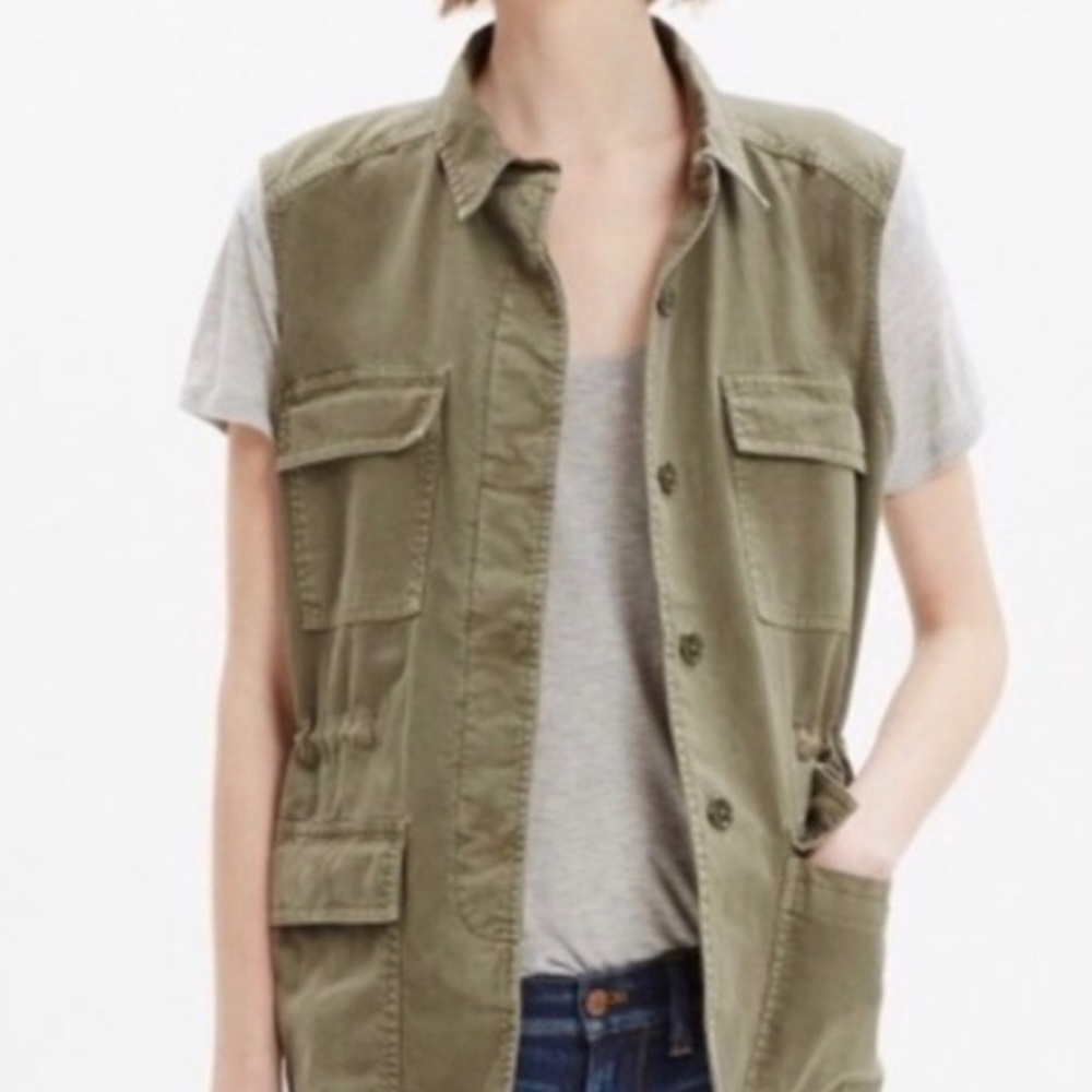 Madewell Army Green Utility Vest